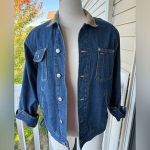 Vintage Polo Ralph Lauren Dungaree Denim Jean Jacket Men’s Large Made In USA